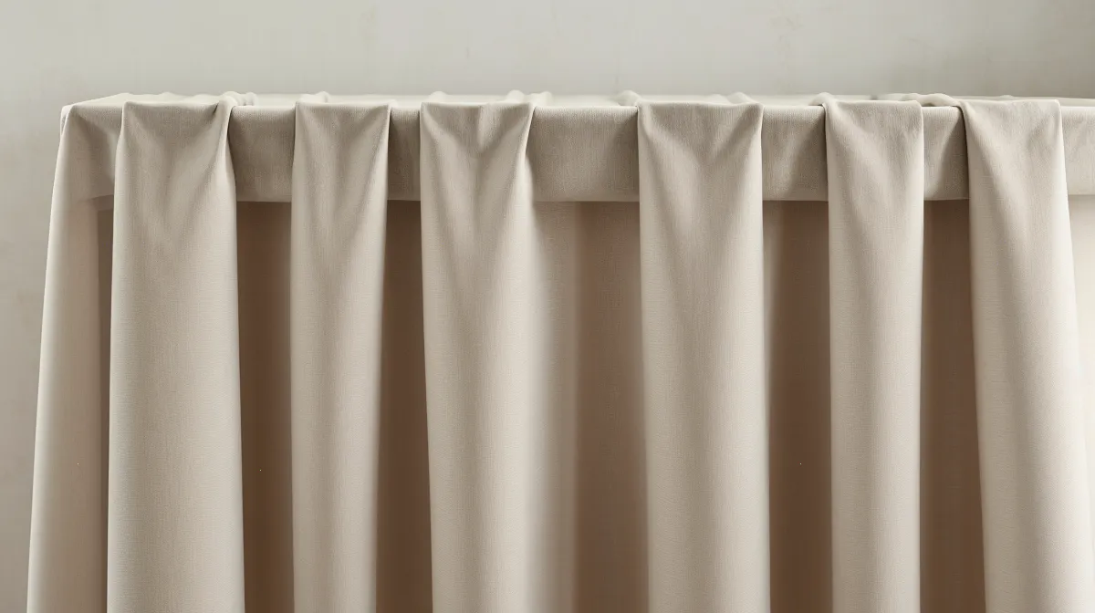 Fondo de tela para mesa de dulces elegante — ejemplo de decoración DIY con loneta de doble ancho