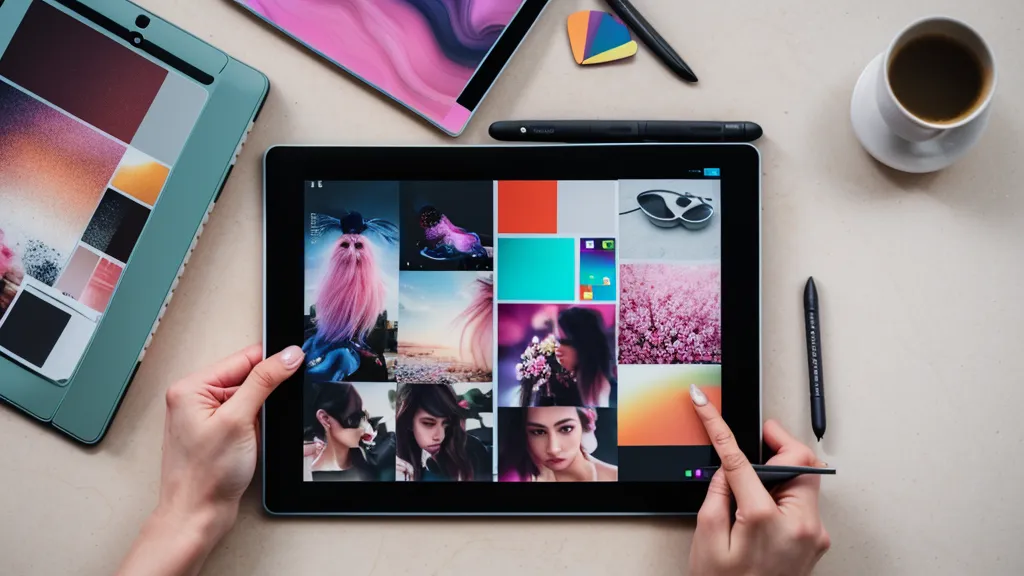 Moodboard digital de diseño gráfico como hobby para decorar una fiesta