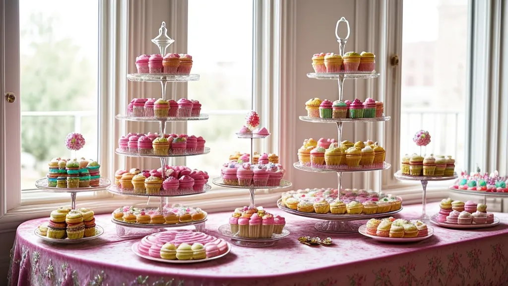 Mesa de dulces montada siguiendo la planificación de la decoración
