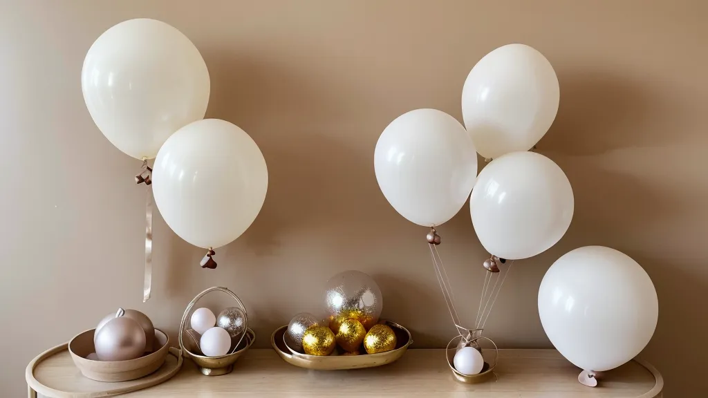 Montaje de globos aplicando la proporción 60-30-10 en un salón de decoración moderna