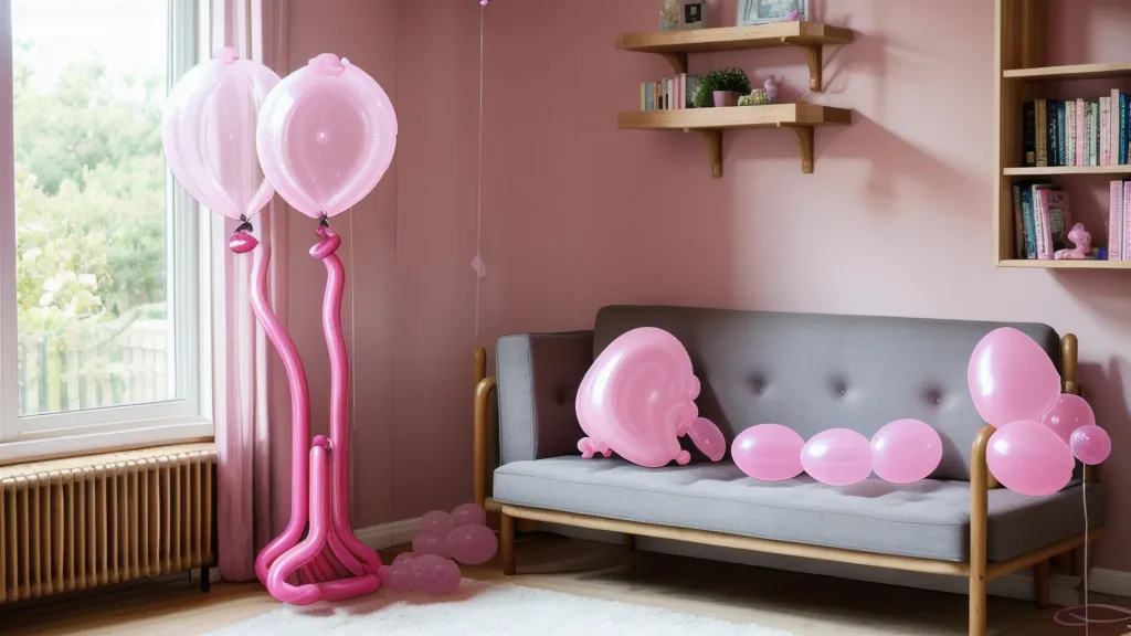 Animales con globos terminados tras un taller DIY de globoflexia básica, listos para decorar un cumpleaños