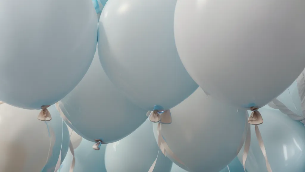 Cuarteto de globos calibrados y entrelazados, la unidad básica de una columna de globos