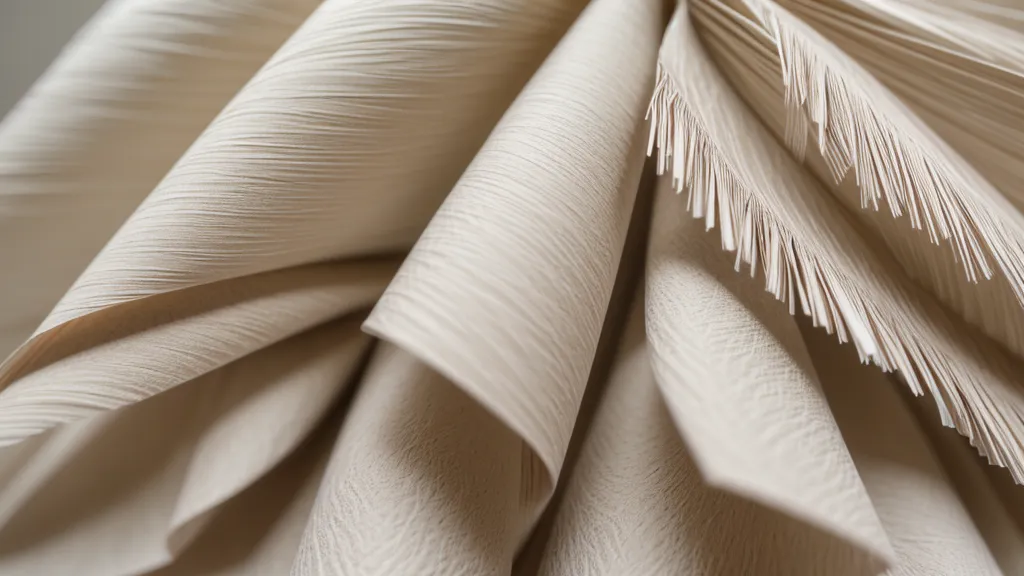 Detalle de los flecos de papel crepé y su textura para decoración DIY