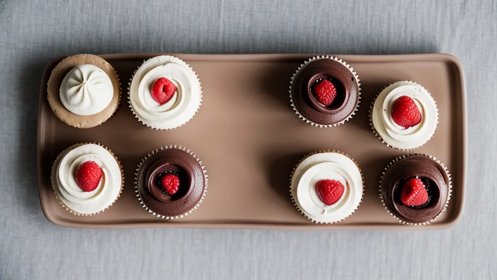 Bandeja de cerámica con dulces dispuestos según el estilo de decoración maku