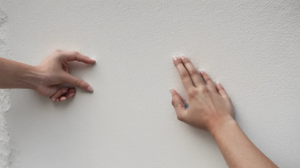 Textura de gotelé en la pared, el reto típico del DIY en casa para pegar globos de decoración