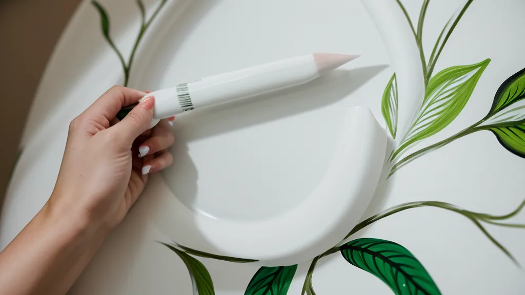 Rotulador de pintura acrílica de 0,7 milímetros dibujando un diseño personalizado sobre látex
