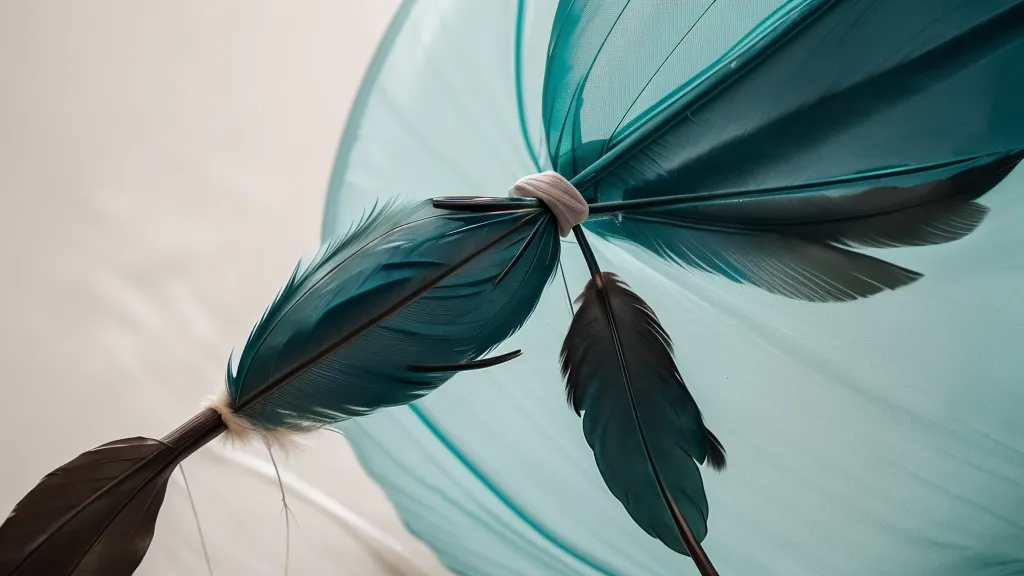 Introduciendo plumas por el cuello de un globo burbuja con una varilla de plástico, técnica de relleno para manualidades de fiestas