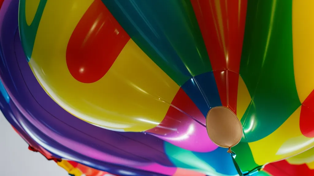 Globo pastel pasando por el orificio de un medidor casero para comprobar el tamaño uniforme.
