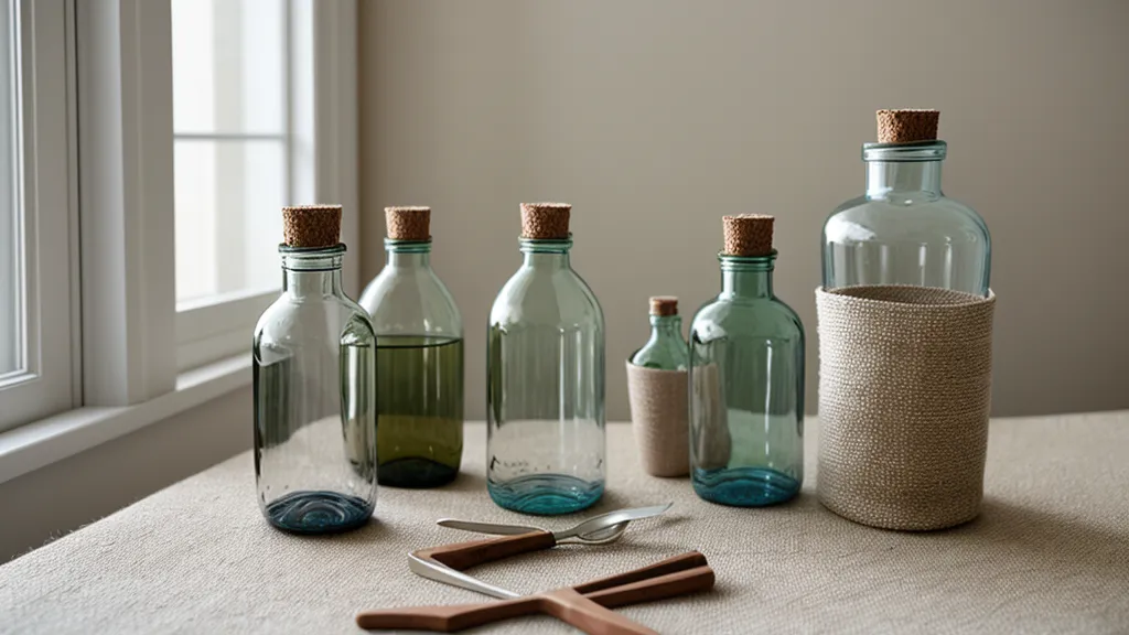 Botellas de agua con etiquetas personalizadas hechas con plantillas digitales, alineadas y terminadas