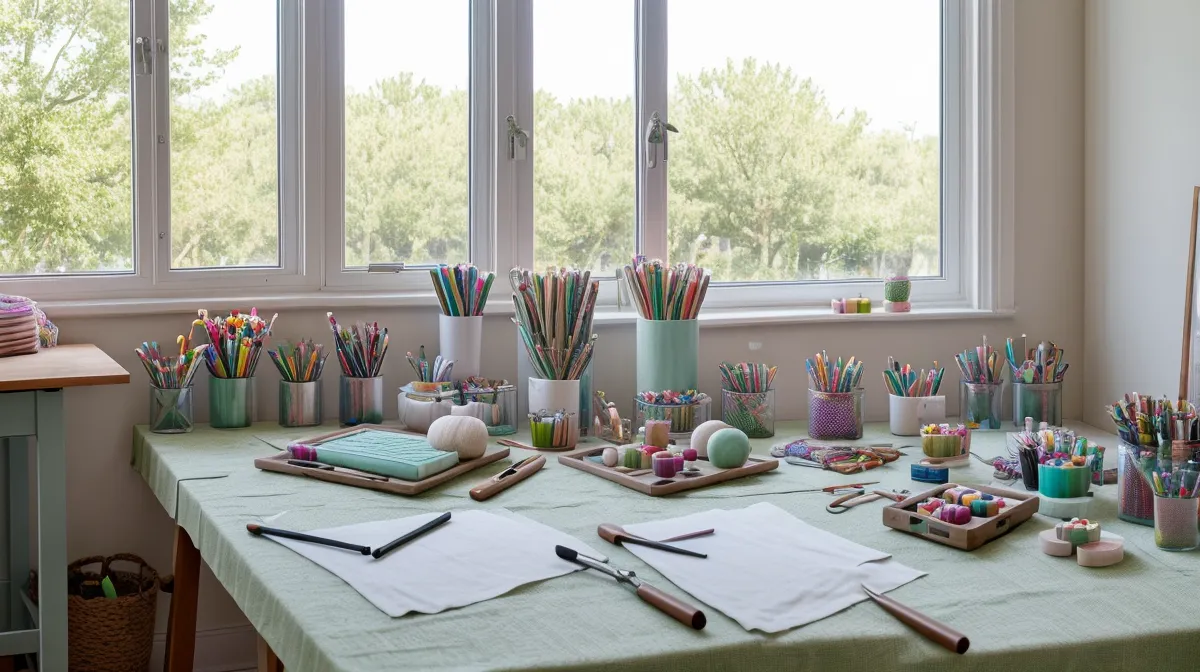 Mesa de dulces infantil montada a partir de un boceto de diseño de fiestas con plantillas digitales