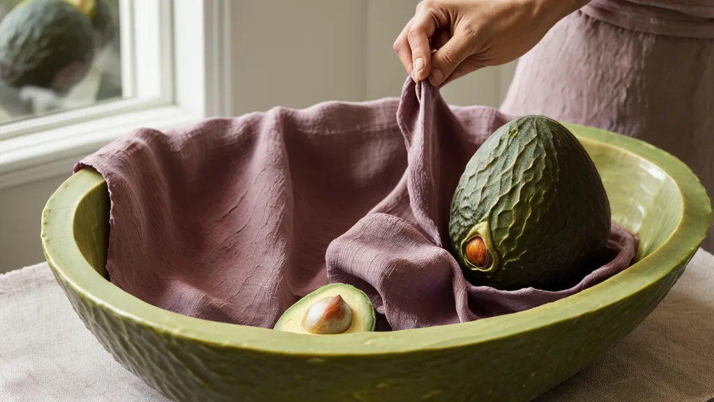 Decoración DIY de mesas de verano: lino teñido de forma natural con hueso de aguacate