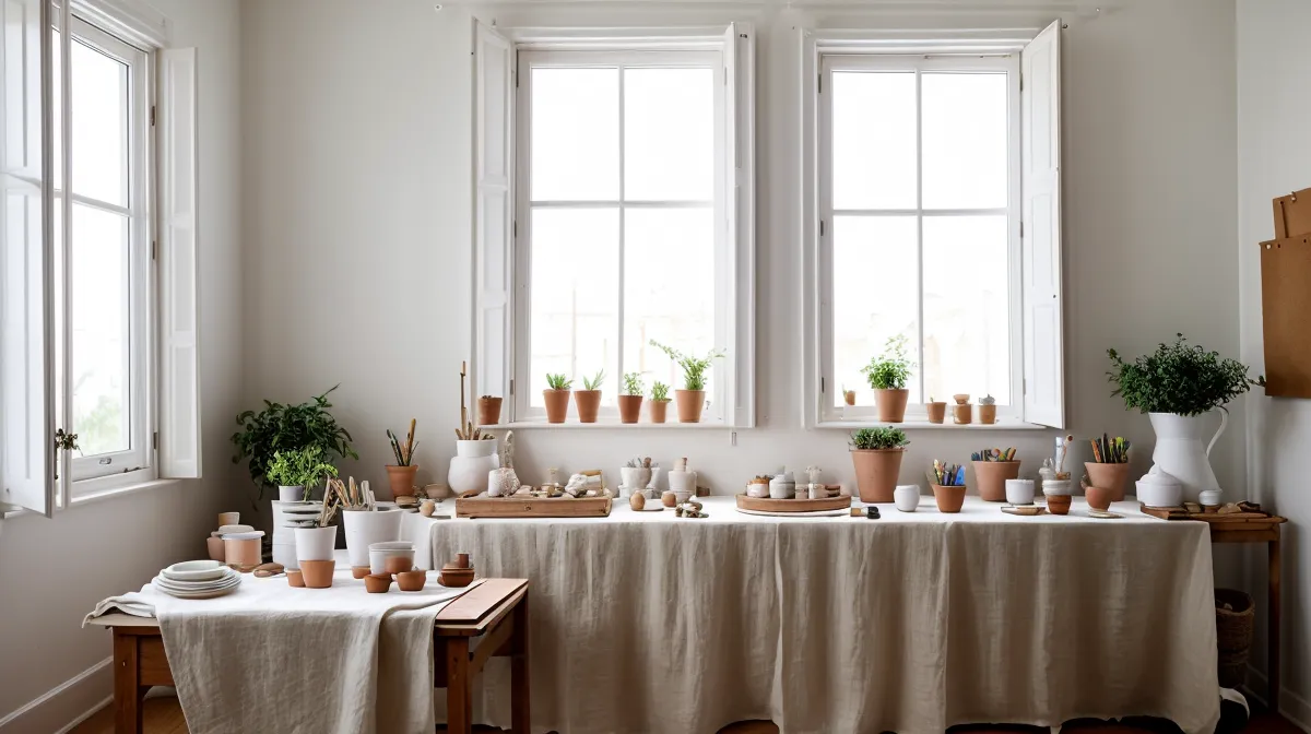 Estructura de PVC para photocall casero recién montada en un salón, ejemplo de manualidades paso a paso para decoración de fiestas