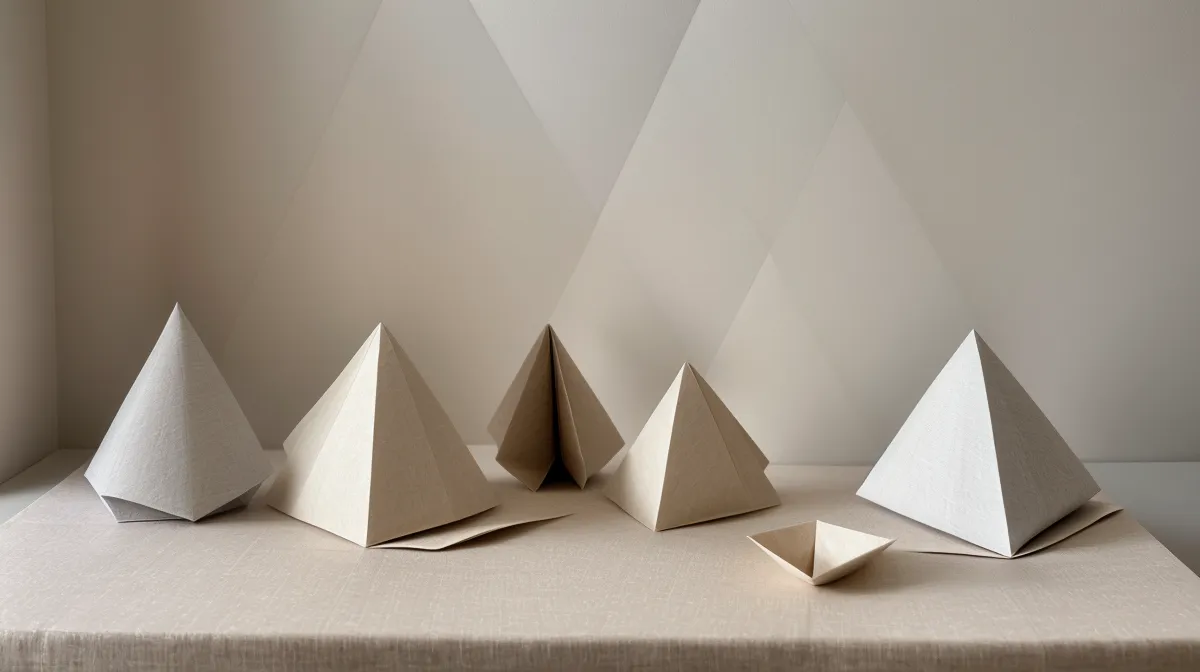 Servilleta de papel plegada en estilo origami para decoración de mesa en una cena temática